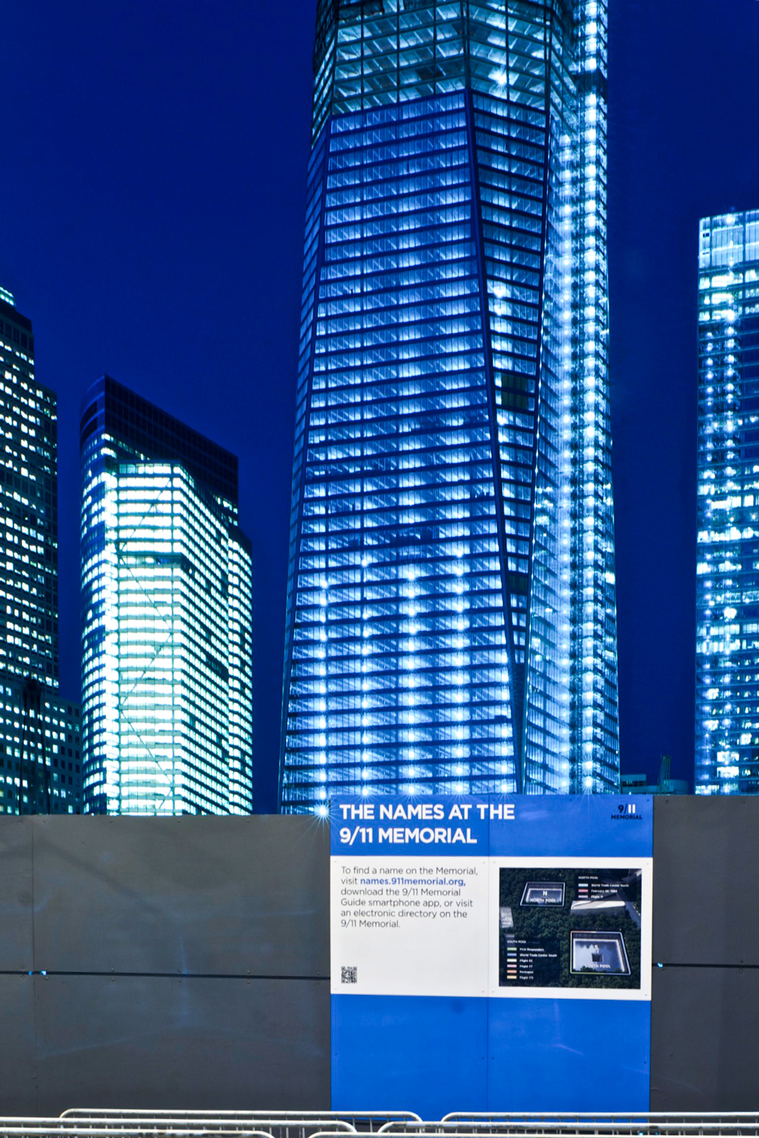 Signage for 9/11 Memorial and Visitor Center