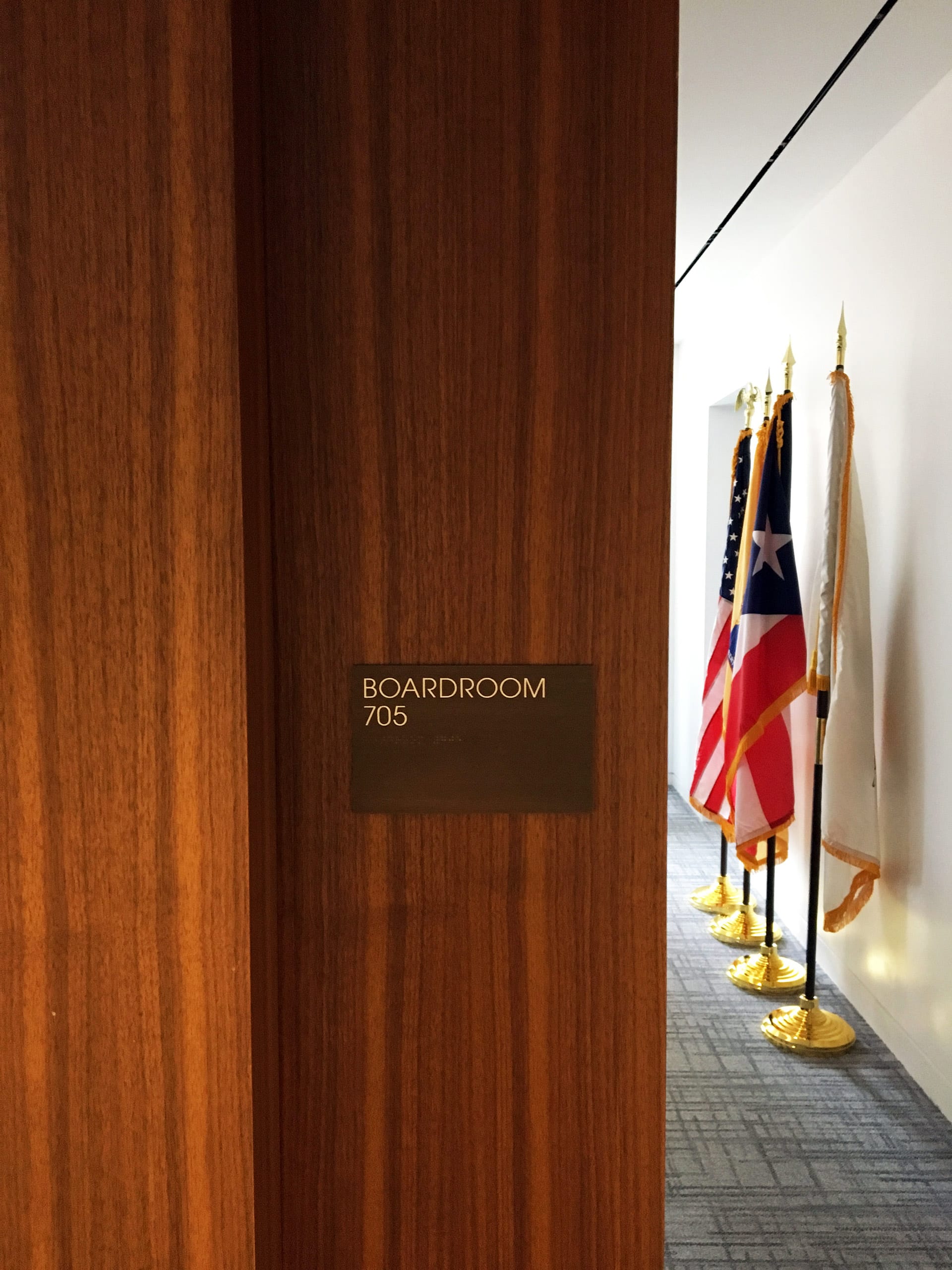 Signage for a boardroom at Federal Home Loan Bank of New York