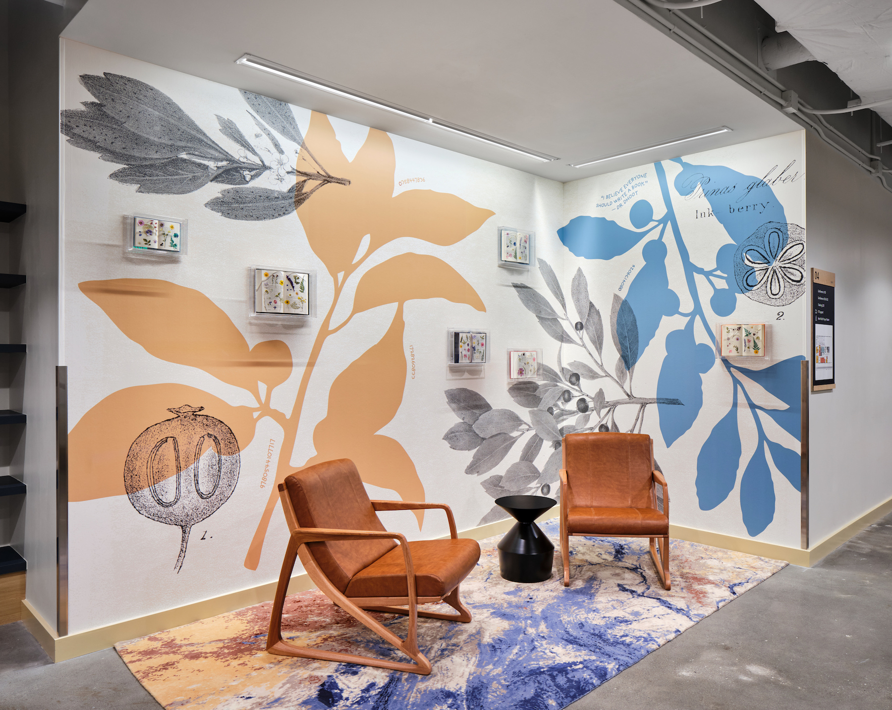 Wall graphics and book installation at Amazon Charleston