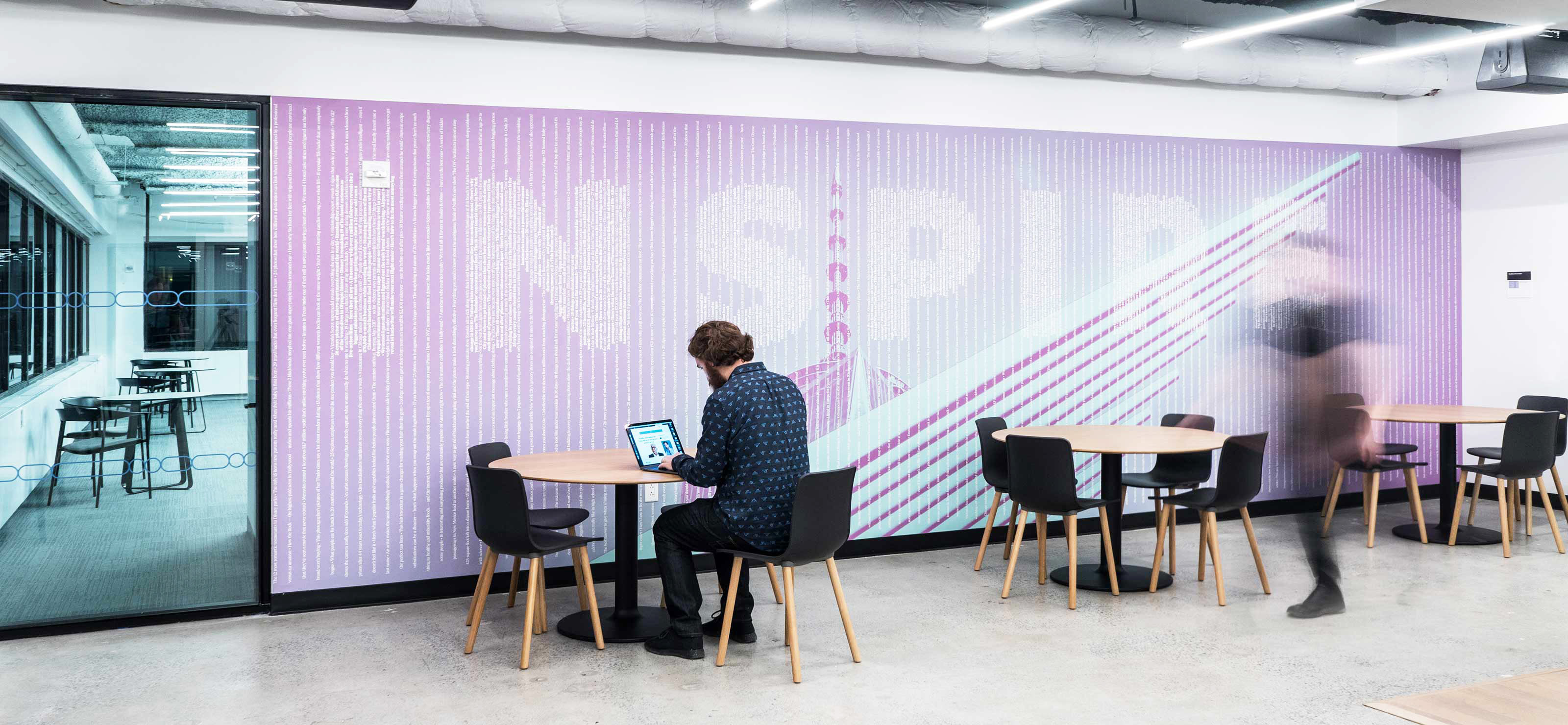 Large typographic wall treatment for Business Insider.
