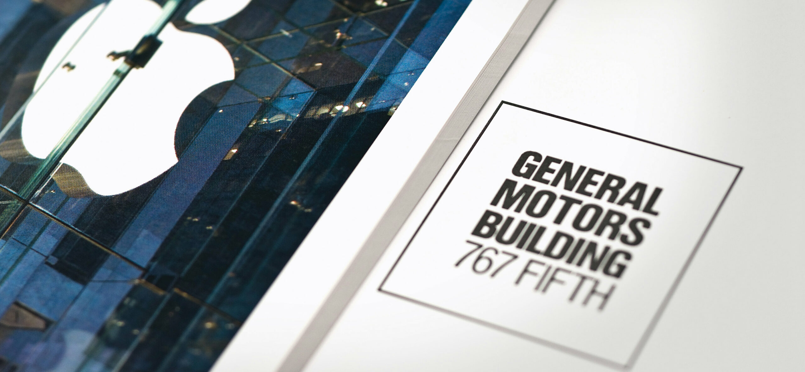 Print design for General Motors Building, Macklowe Properties.