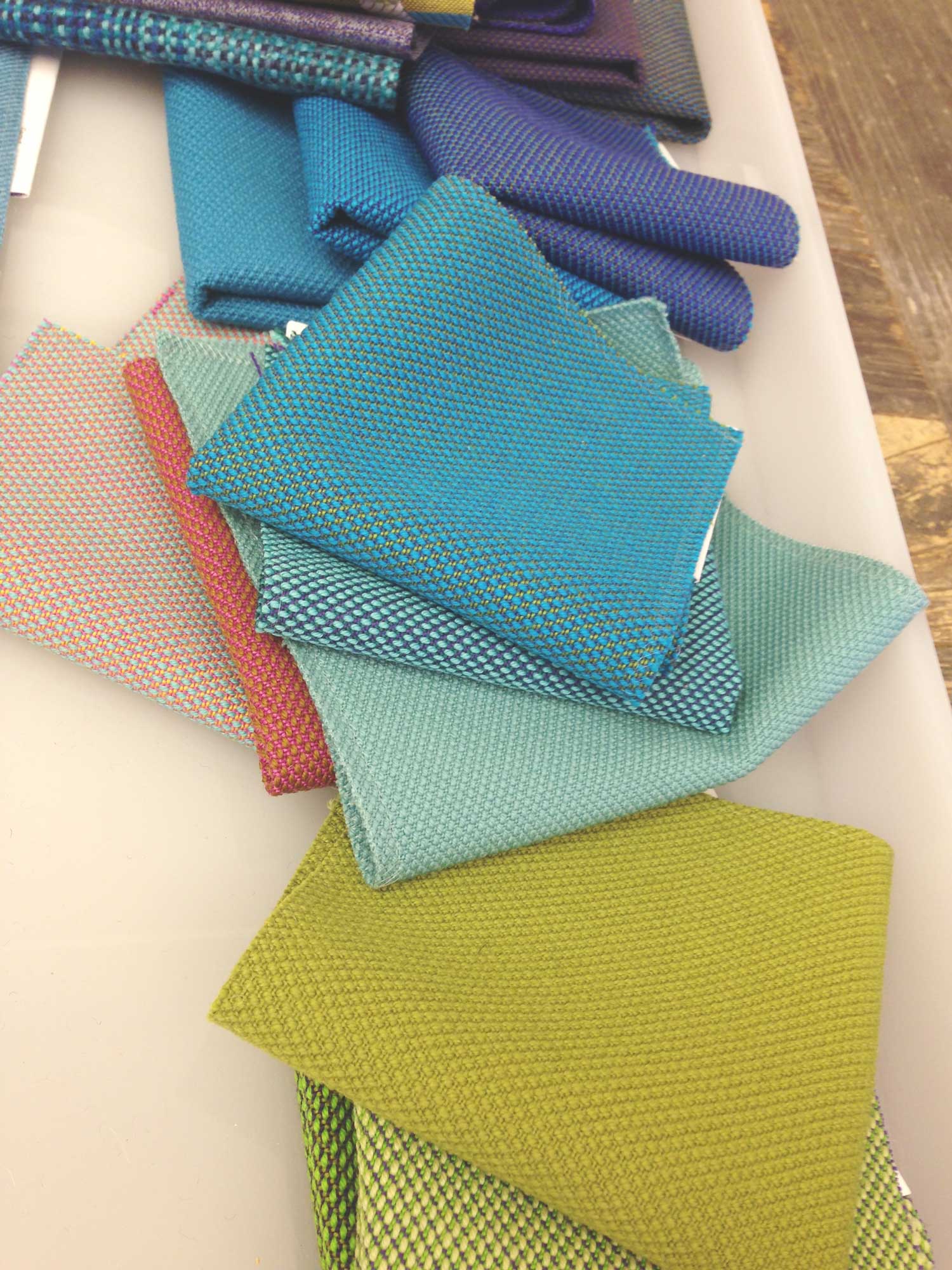 Textile samples for Top Floor Workplace
