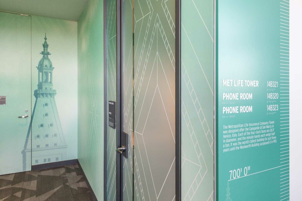Wall and glass graphics for Top Floor Workplace