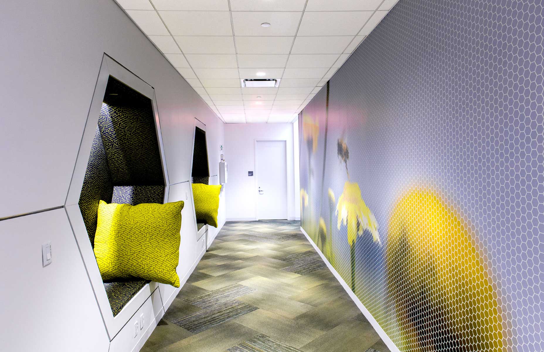 Environmental graphics in a hallway for Technology evolves