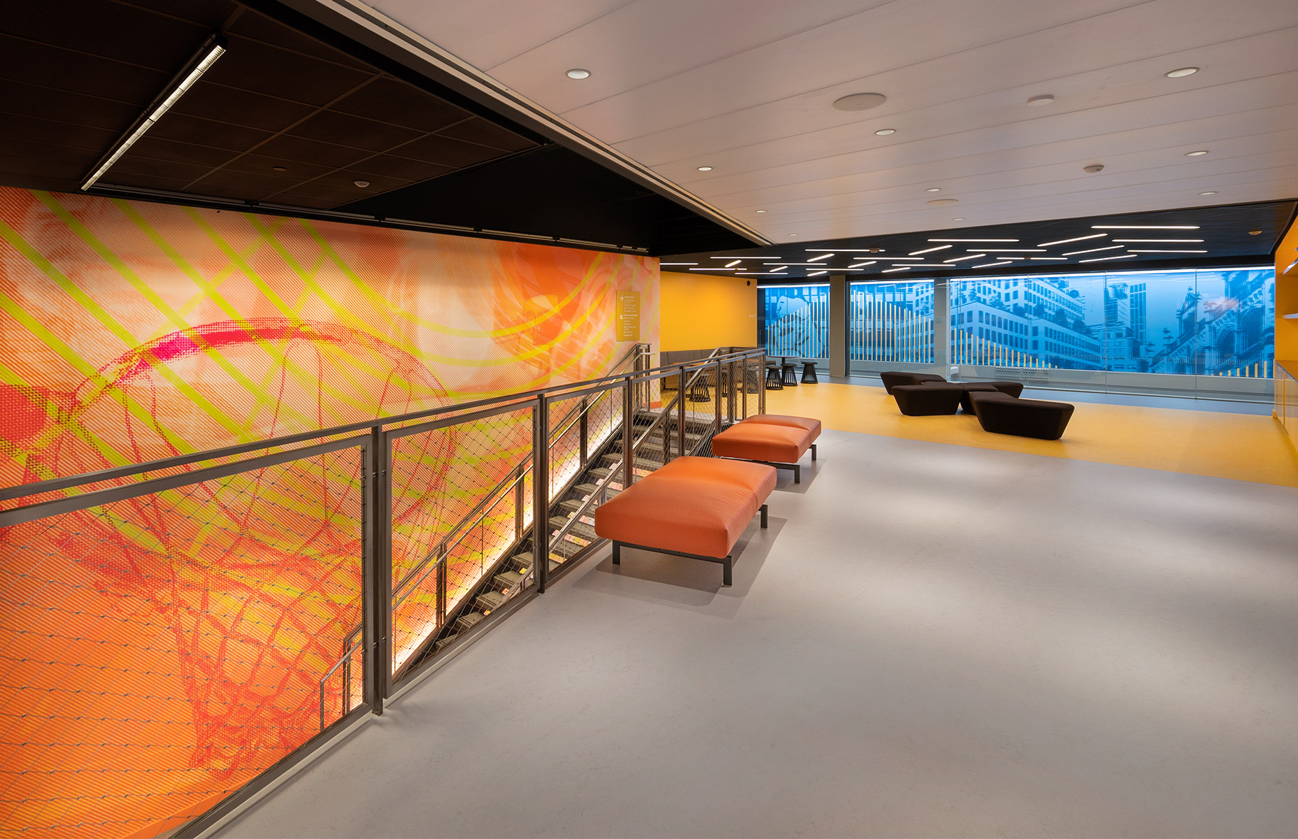 Large wall graphic for The Playground Seagram Building.