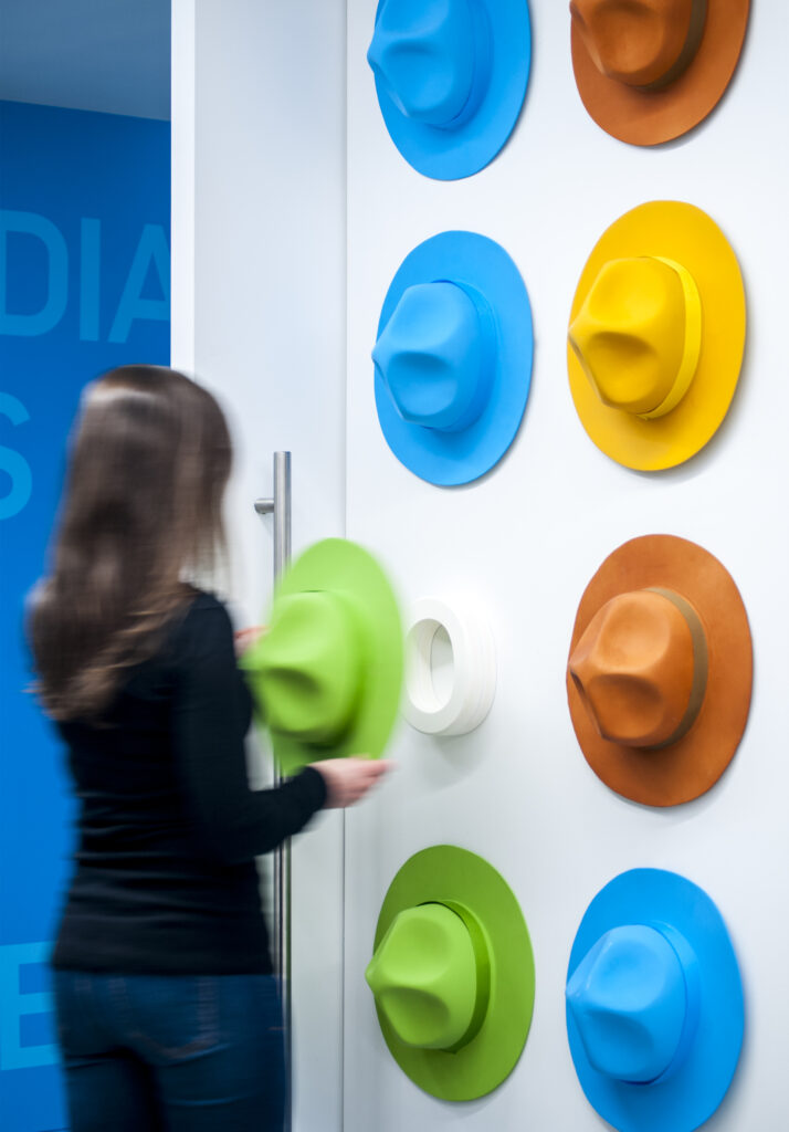 Hat wall installation for Ad Council