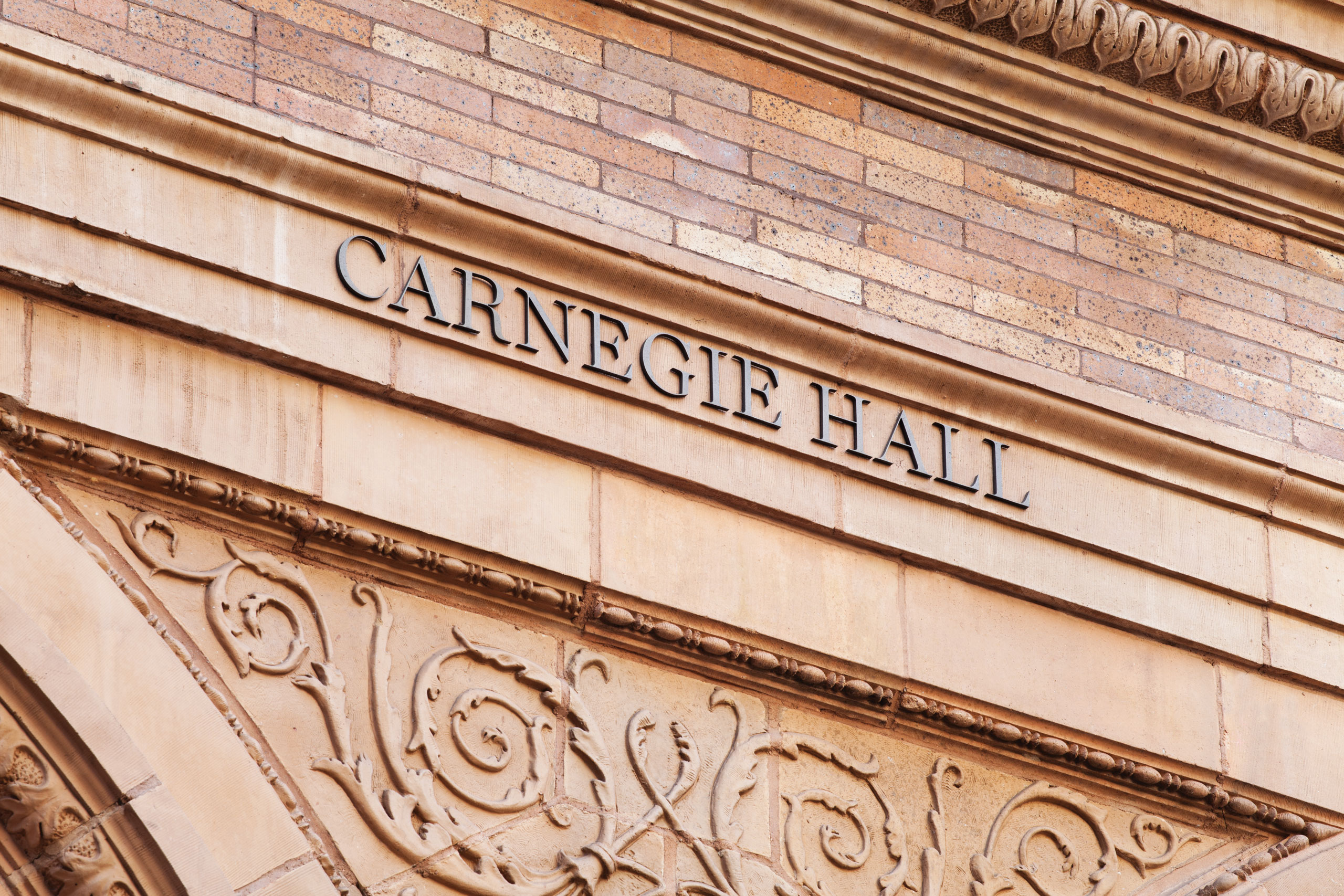 Signage at Carnegie Hall