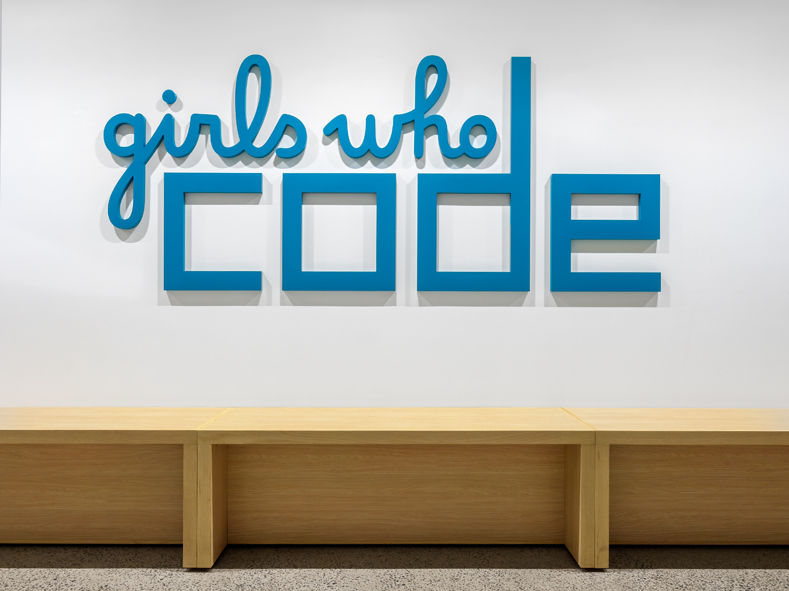 Wall graphics for Girls Who Code