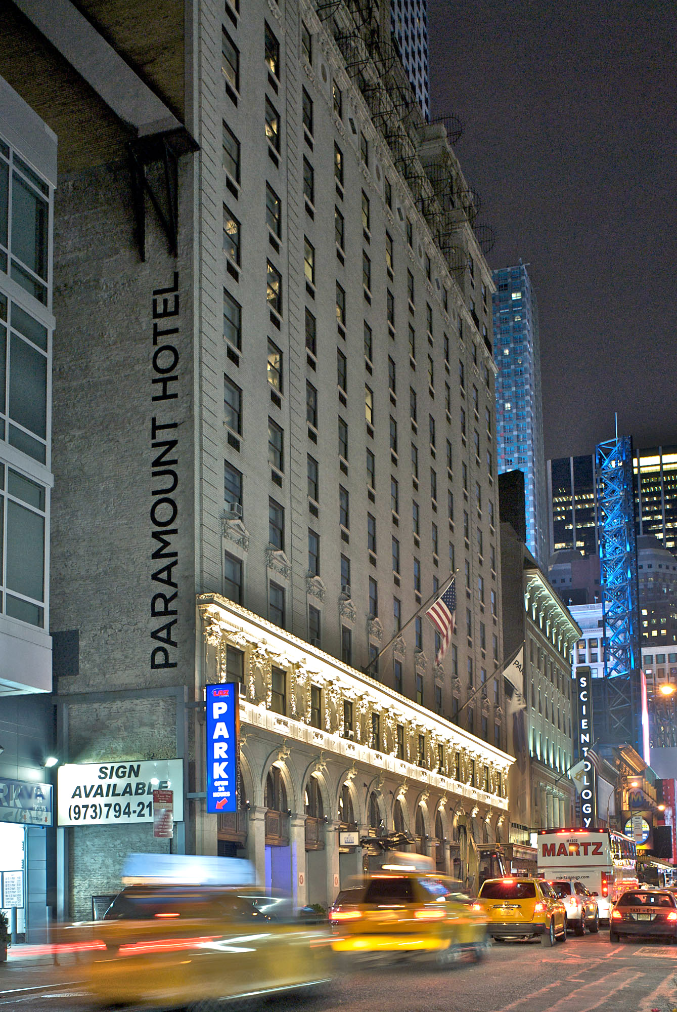 Signage for Paramount Hotel