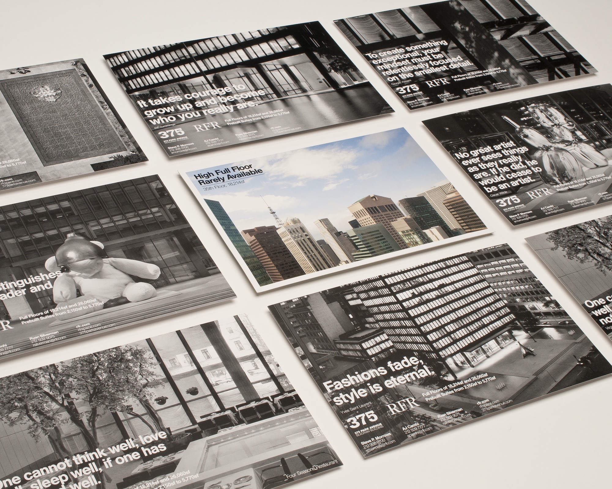 Print collateral for the Seagram Building