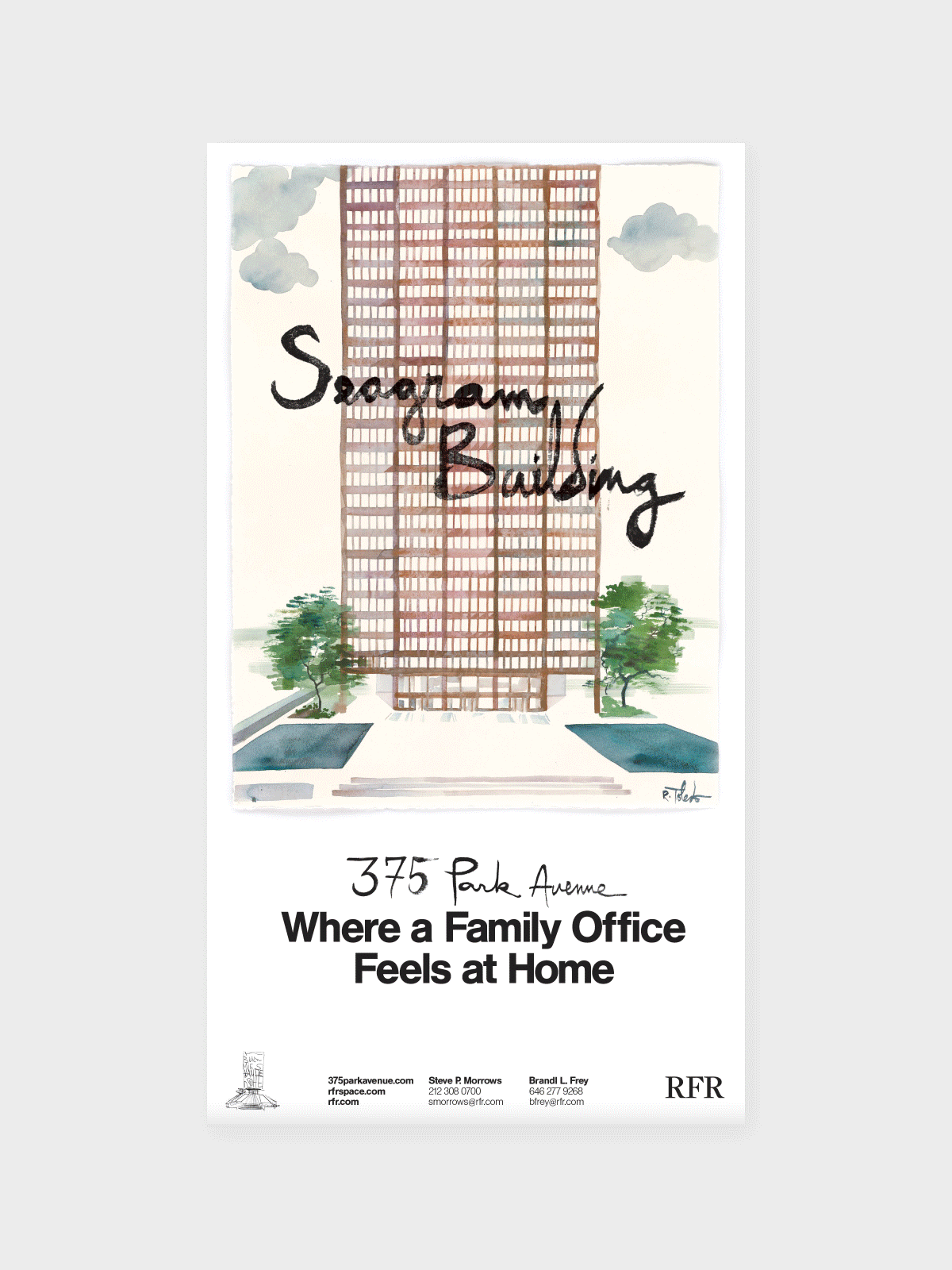 Print collateral for Seagram Building