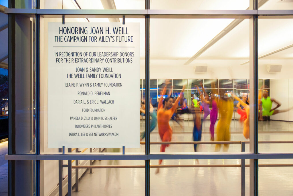 Signage for Alvin Ailey