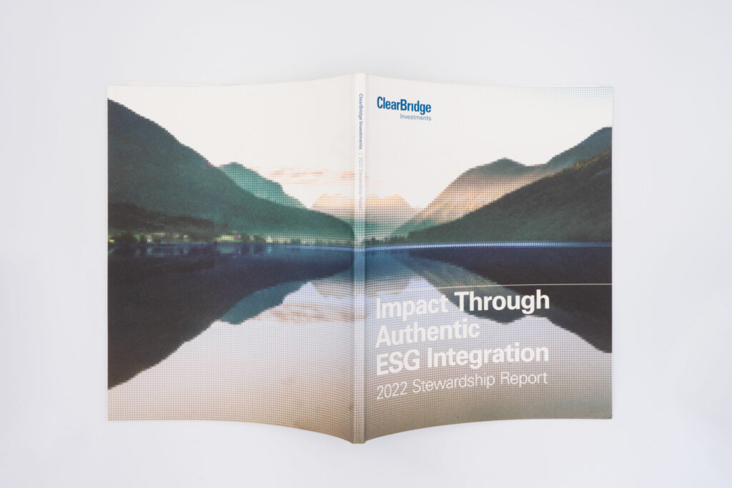 Print collateral for ClearBridge Stewardship Report 2022