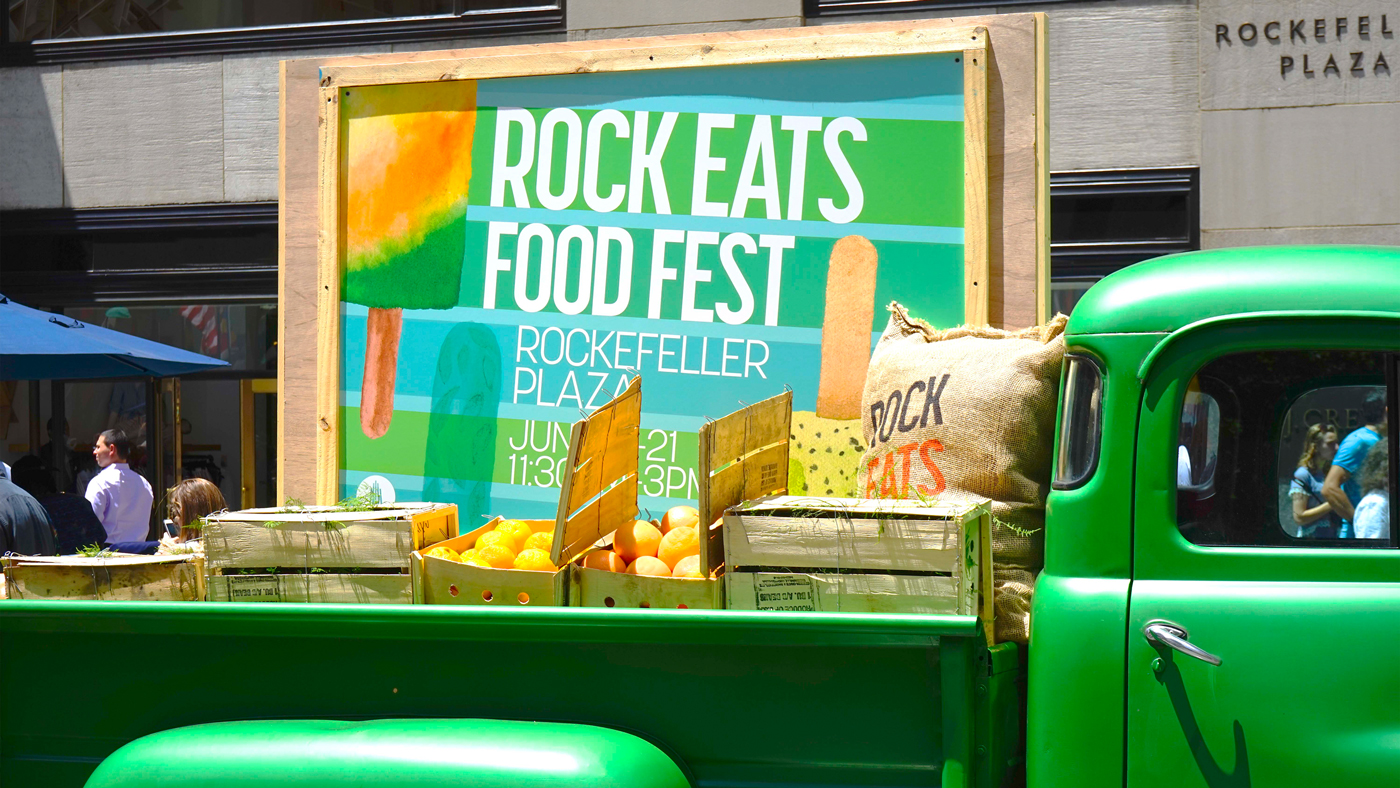 Signage for Fall Rock Eats Food Fest
