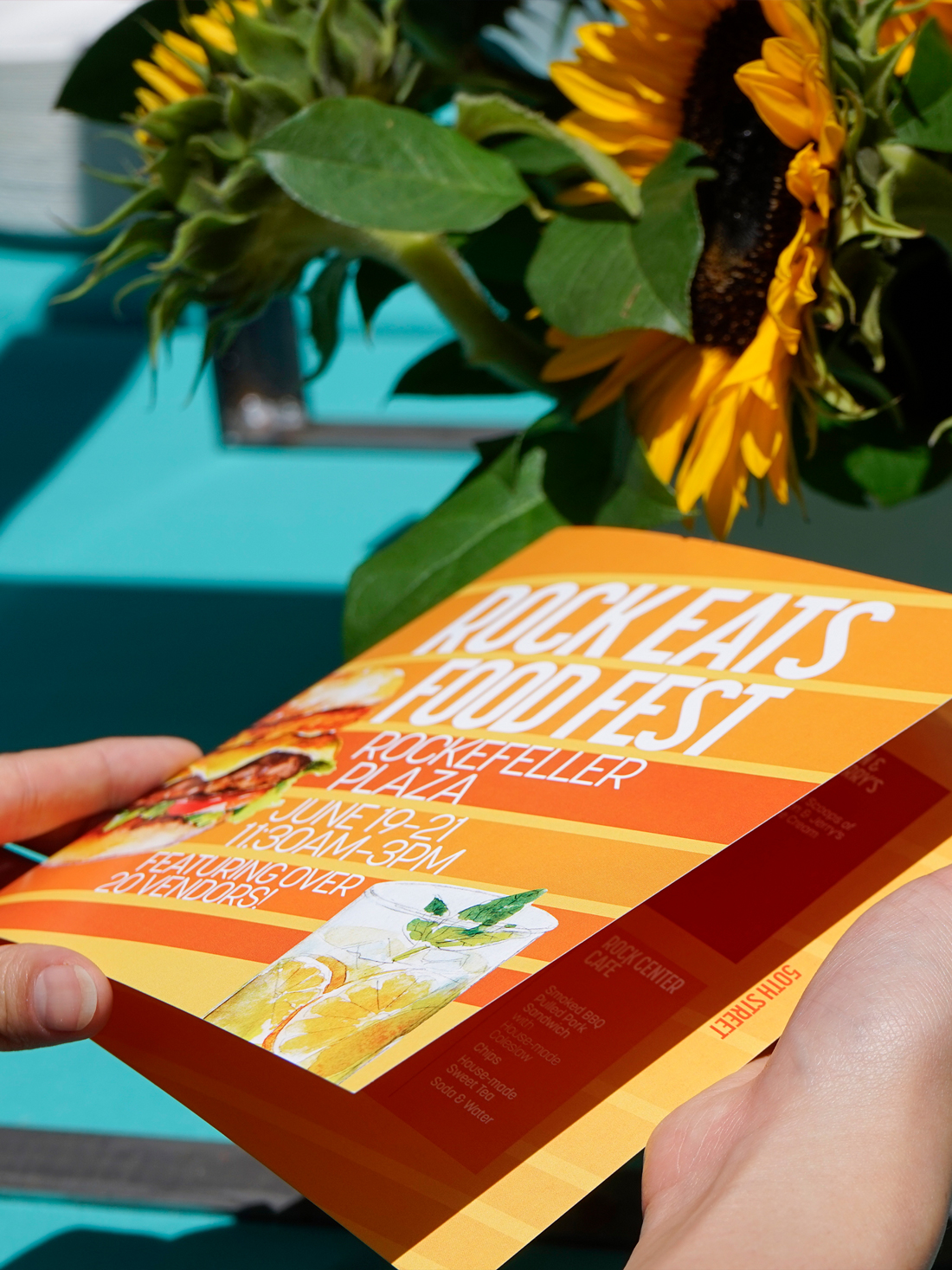 Print collateral for Fall Rock Eats Food Fest