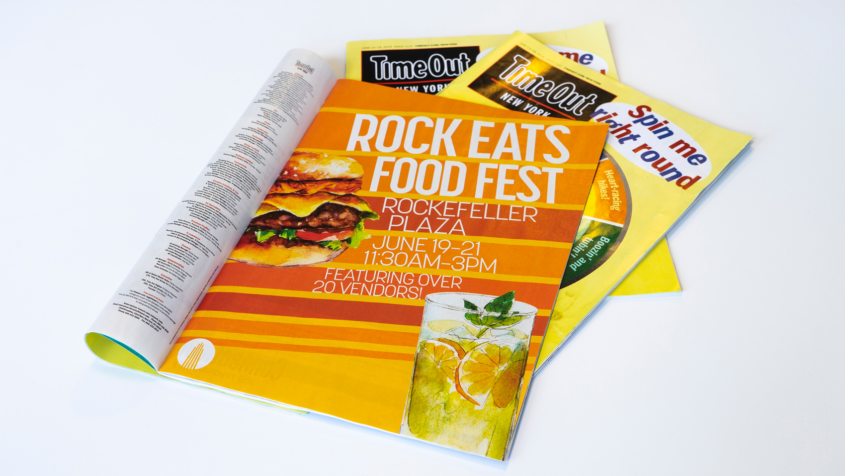 Print collateral for Fall Rock Eats Food Fest
