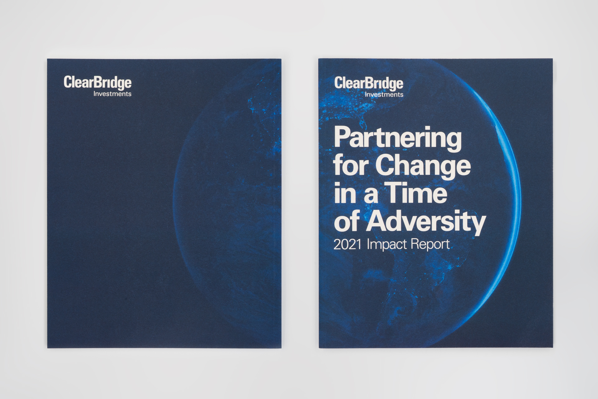 Print collateral for ClearBridge Impact Report 2021