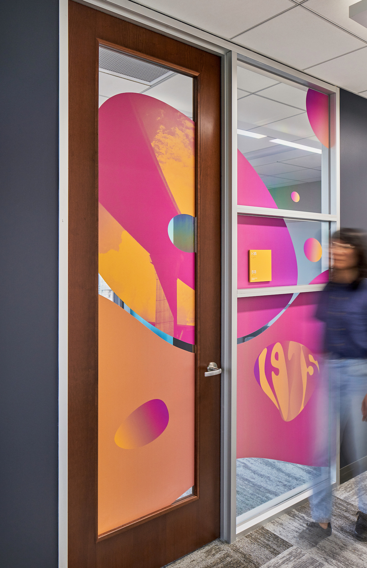Environmental graphics work for Technology Client based in Texas.
